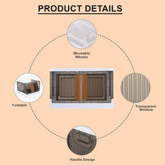 Plastic Folding Wardrobe Storage Organizer (1 Layer 1 Pc)