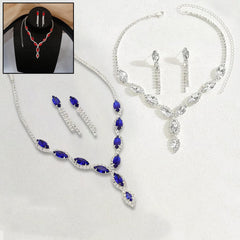 Necklace And Earrings Set Wedding Jewelry Set (1 Set Mix Color)